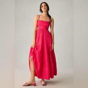 Anthropologie Let Me Be Cutout Tiered Dress Size Small